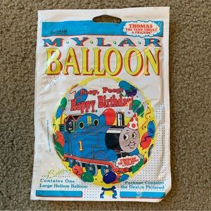 Vintage 1993 Anagram Mylar Helium Round Balloon Happy Birthday Thomas the Train